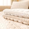Light Luxury Sofa Cushion, Winter Millet Mink Fleece Thickened Warm Seat Cushion, Modern High-End Sofa Cover Cover Cloth Towel