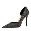 Fashion Women Super High Heels Gold Pumps Sequins Bling Luxury Stiletto Sparkly Party Singles Shoes Cutout Pointed Simplicity 8829-3