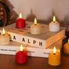 6 In1 USB Rechargeable Tealight Remote Control w/Timer Led Flameless Candles 3D Wick Flickering  Halloween Wedding Votive Candle