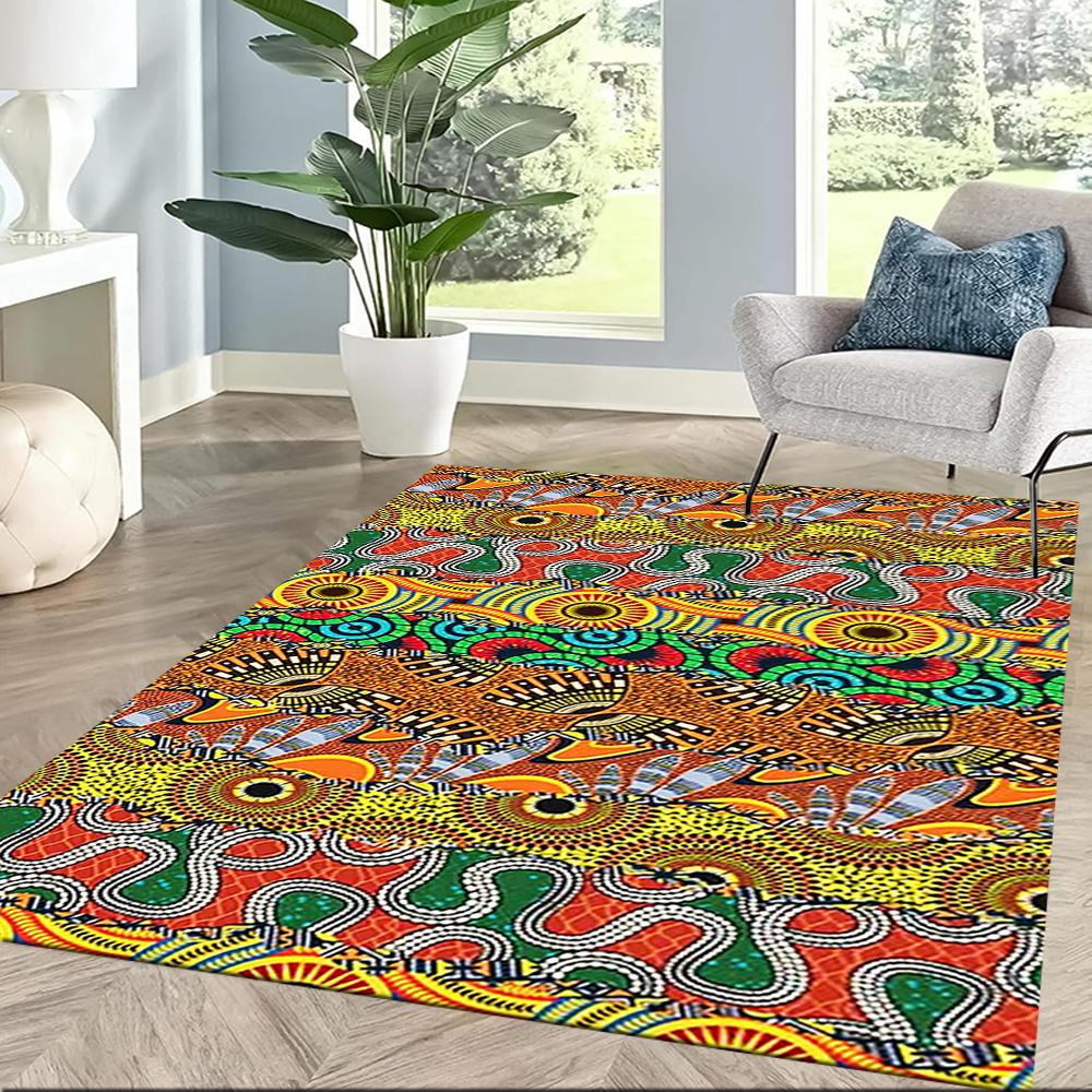 African Style Area Rug Suitable for Game Room Hallway Living Rooms Dining Room Anti-slip Rug Office home decor Spiritual Gift