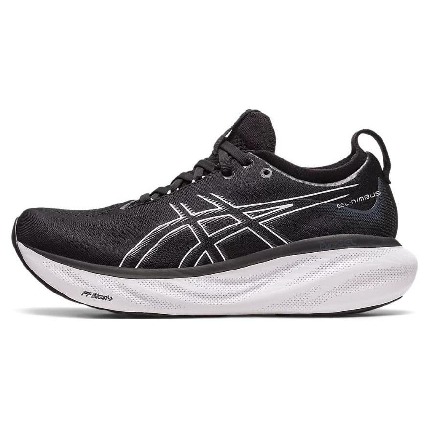 New Asics Gel Nimbus 25 Wide 'Black Pure Silver' Women's 1012B437-001