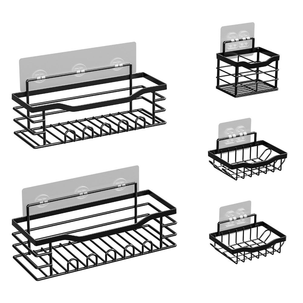 

5 шт./компл. стойка для хранения в ванной без перфорации, органайзер для чистящих средств, бутылки для приправ