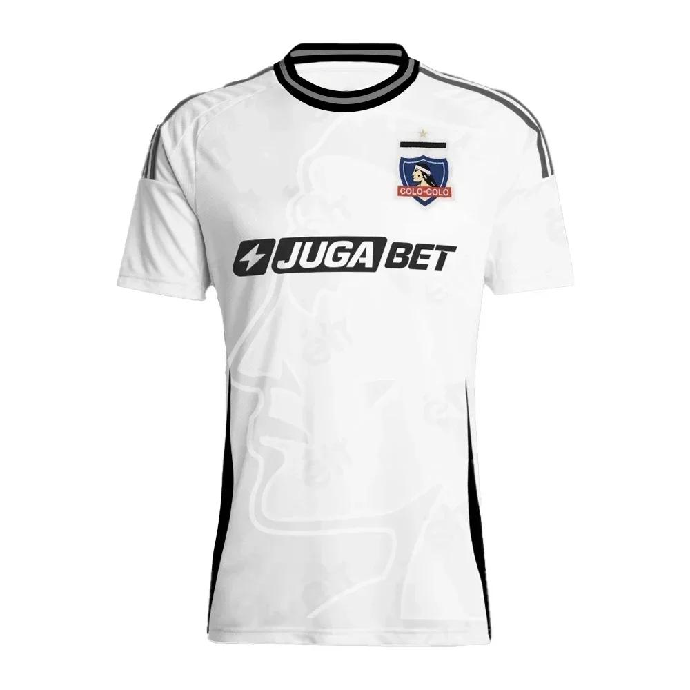 Męska modna koszulka piłkarska Colo Colo z krótkim rękawem, przewiewna koszulka oversize dla mężczyzn i kobiet