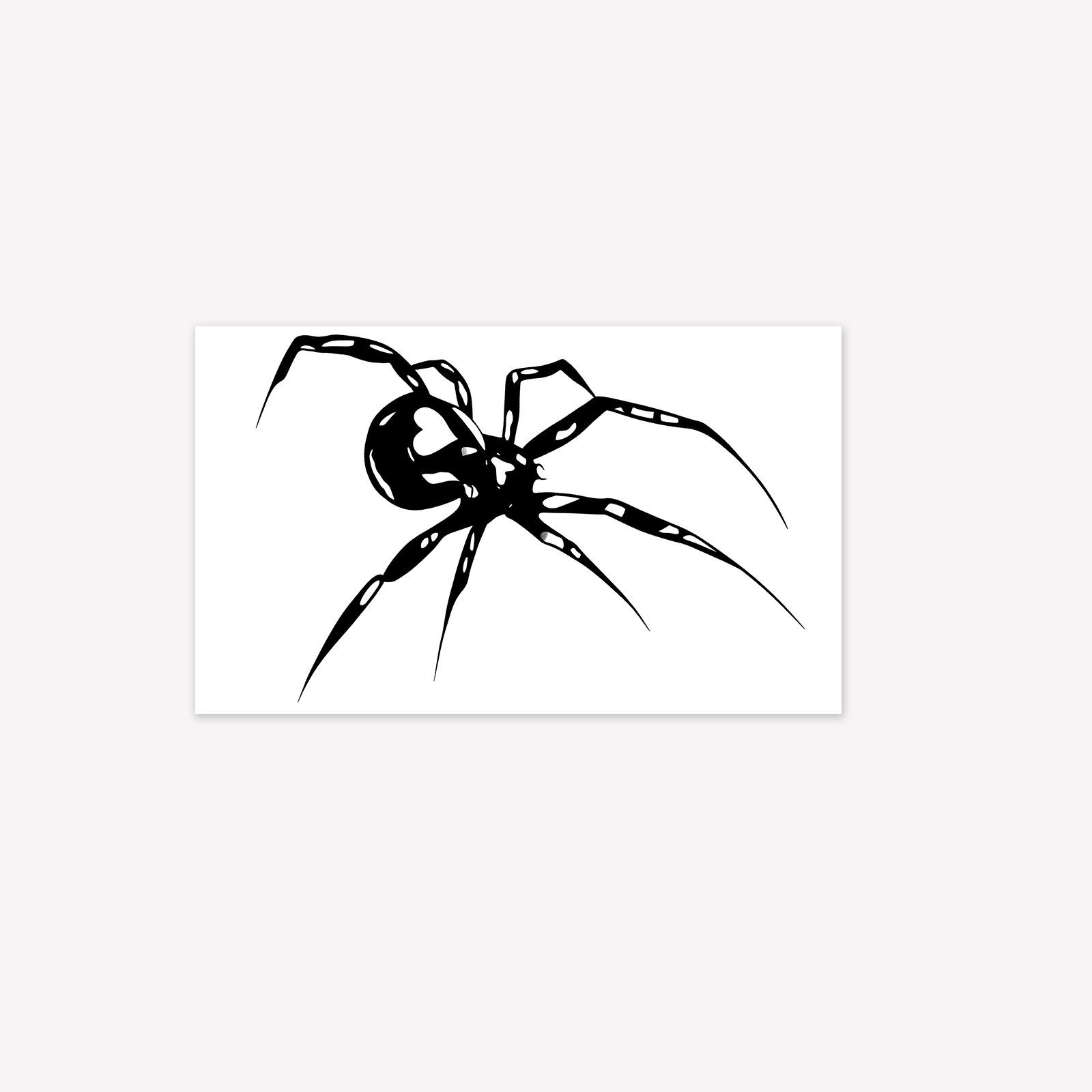 

Retro Dark Spider Tattoo Sticker, Black Realistic, Waterproof And Wear-Resistant, Personalized Street Style Sticker 9*15