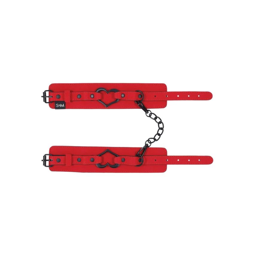 Sportsheets - Sex & Mischief Cupid Red Leather Handcuffs