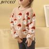BITCED Autumn/Winter Christmas Collection Older Child's Knitted Sweater with Santa Claus Design Children's Pullover Christmas Jumper