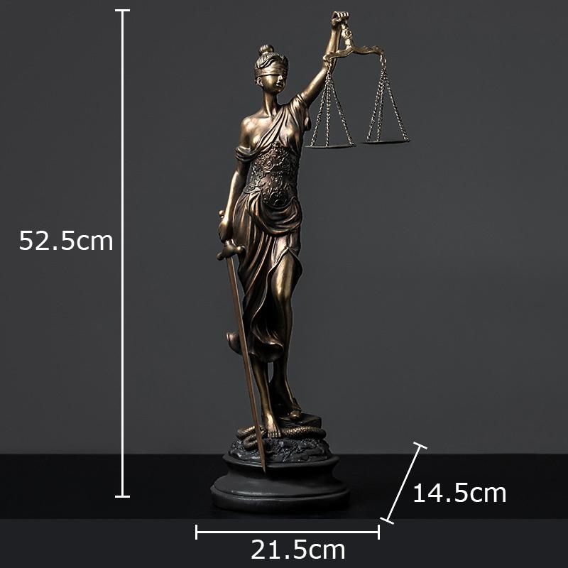 Judicial Fairness and Justice Goddess Statue Desk Decoration Ornaments Justice Goddess Character Sculpture Room Aesthetic Decor