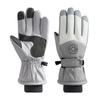 Men's Winter Touchscreen Cycling Gloves - Non-Slip, Velvet-Lined, Two-Finger Design for Driving, Motorcycle Riding, and Fishing.