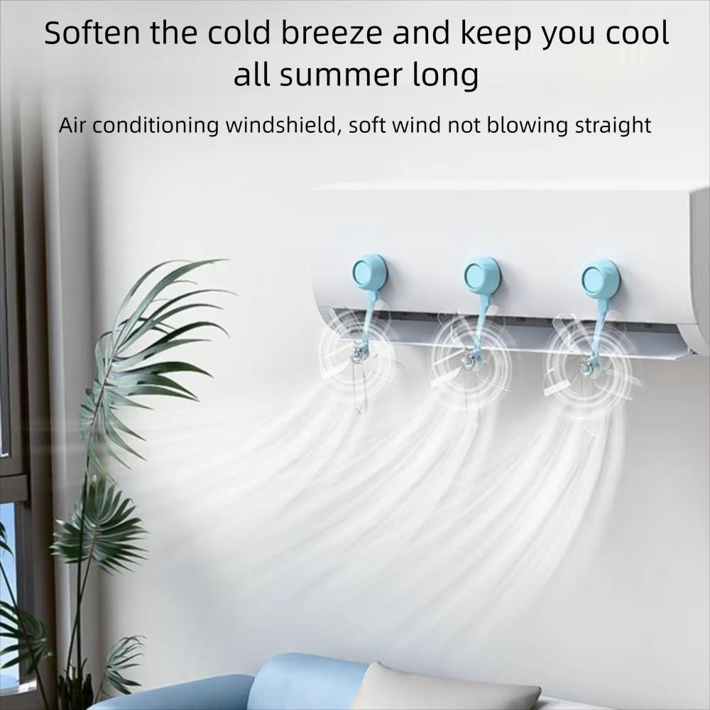 3 Stück Saugbecher-Montierter Klimaanlagen-Ventilator Windmühlenförmiger Windschutz Klimaanlage