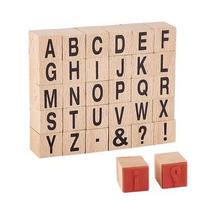 PandaHall 30 Pieces Letter Wood Alphabet Symbol Stamps for and Scrapbooking A-Z Stamps, Stamps, Crafts, Lettering, Journaling,
