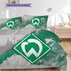 SV Werder Bremen Patroon Beddengoed Dekbed Set Dekbedovertrek Kussensloop Huisdecoratie Verjaardagscadeau (1 dekbedovertrek + 2 kussenslopen, zonder binnenkussen)