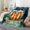 Custom Name Valencia CF2 Flannel Blanket, High quality Comfortable for All Seasons, Home Decor, Warmth and Comfort