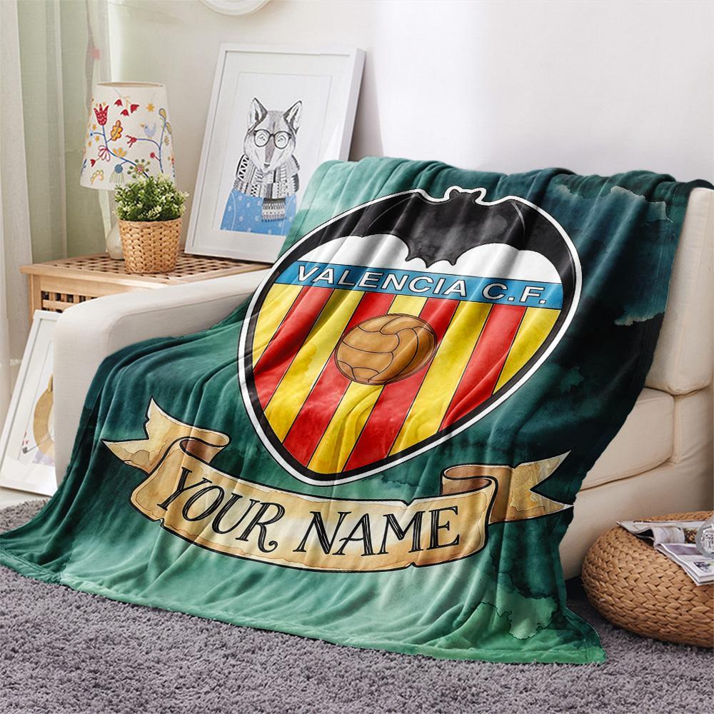 Custom Name Valencia CF2 Flannel Blanket, High quality Comfortable for All Seasons, Home Decor, Warmth and Comfort