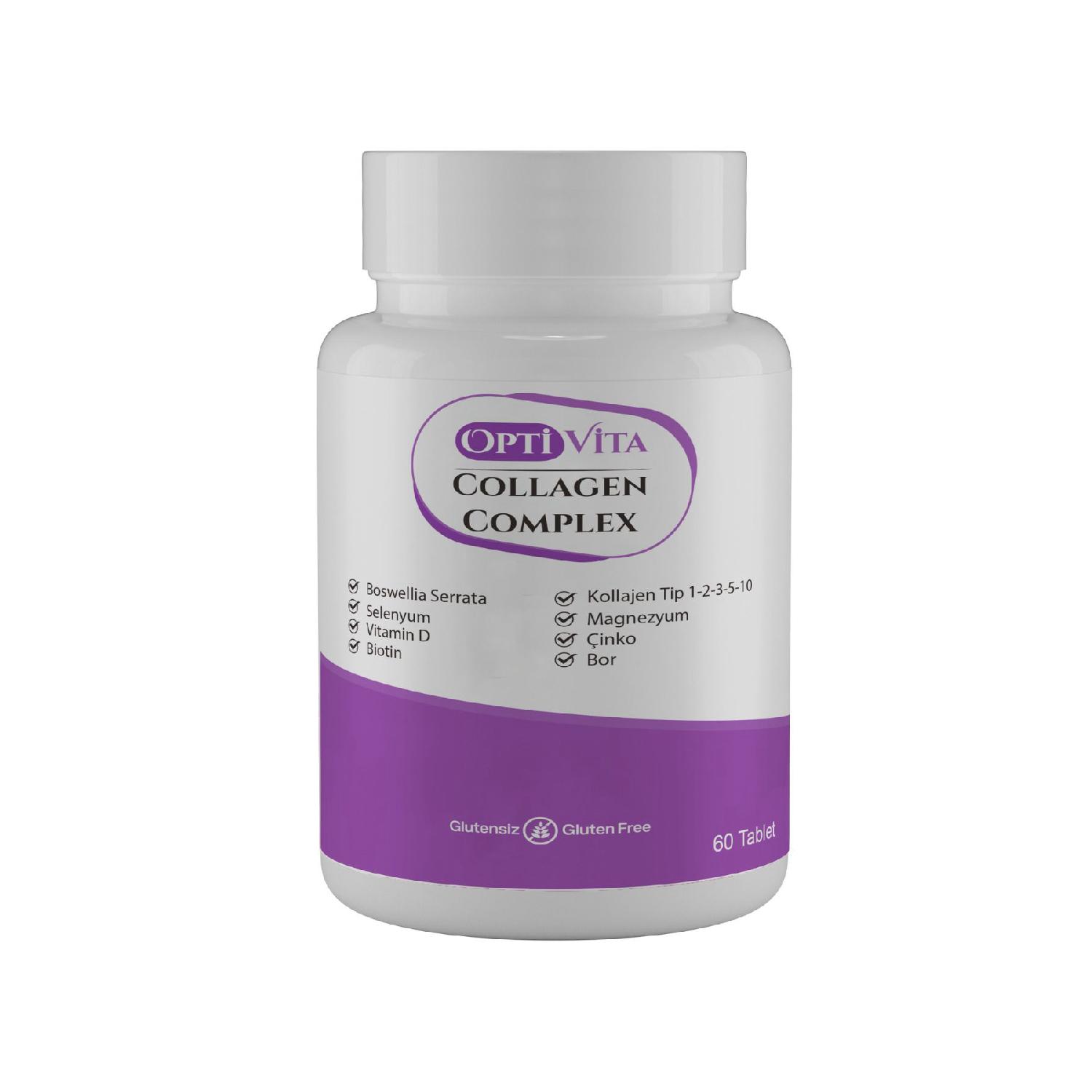 

Collagen Complex 60 Tablet 5 Types Of Collagen, Magnzium, Zinc, Boron, Vitamin D, Biotin, Selenium