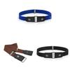 Leather Elastic Belt For Men And Women With Metal Buckle And Adjustable Fit