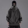 Men's Retro High-Collar Hooded Sweatshirt: Spring/Autumn Loose Fit Hip Hop Jacket
