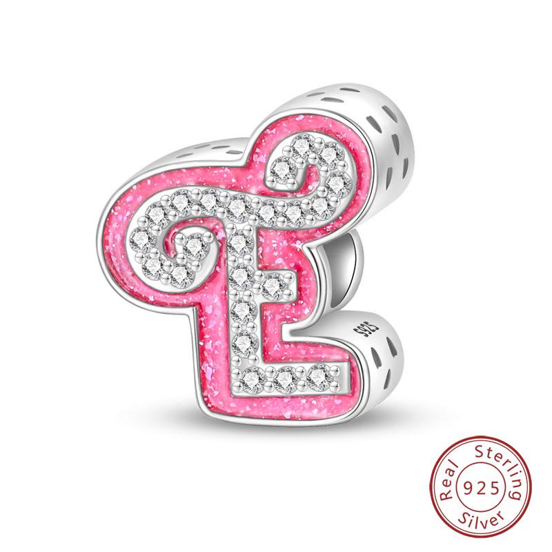 Passen Qikaola Armbänder Charms Sterlingsilber Kupfer 26 Alphabet Buchstaben Charms Perlen Für Frauen Feiner DIY Geburtstags Schmuck Geschenke