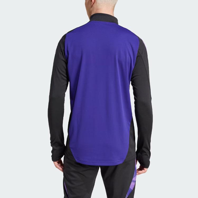 Adidas Tyskland Tiro 24 Konkurranse Treningstopp Langermet Fotballskjorte Herre Topper Lilla Svart IP8242