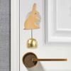Suction Cup Animal Shaped Wind Chime Brass Collision Bell Entry Reminder Bell Pendant  Front Door