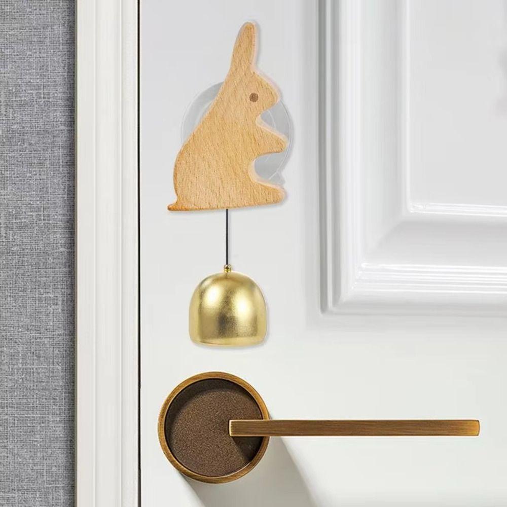 Suction Cup Animal Shaped Wind Chime Brass Collision Bell Entry Reminder Bell Pendant  Front Door