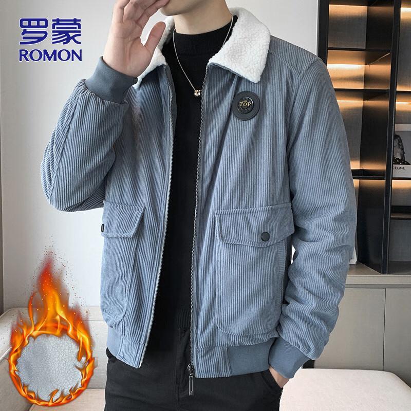 Romon Men's Casual Fleece Jacket
