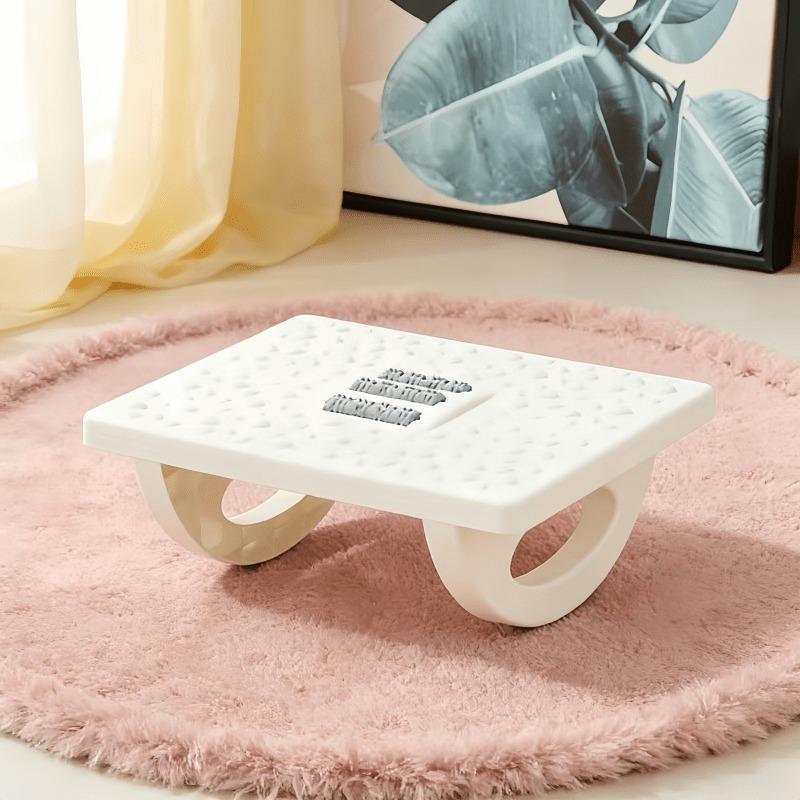 Massaging Foot Stool with Acupressure Node,Heavy-Duty Plastic Multifunctional Step Stool for Home Office,Space-Saving Under Desk