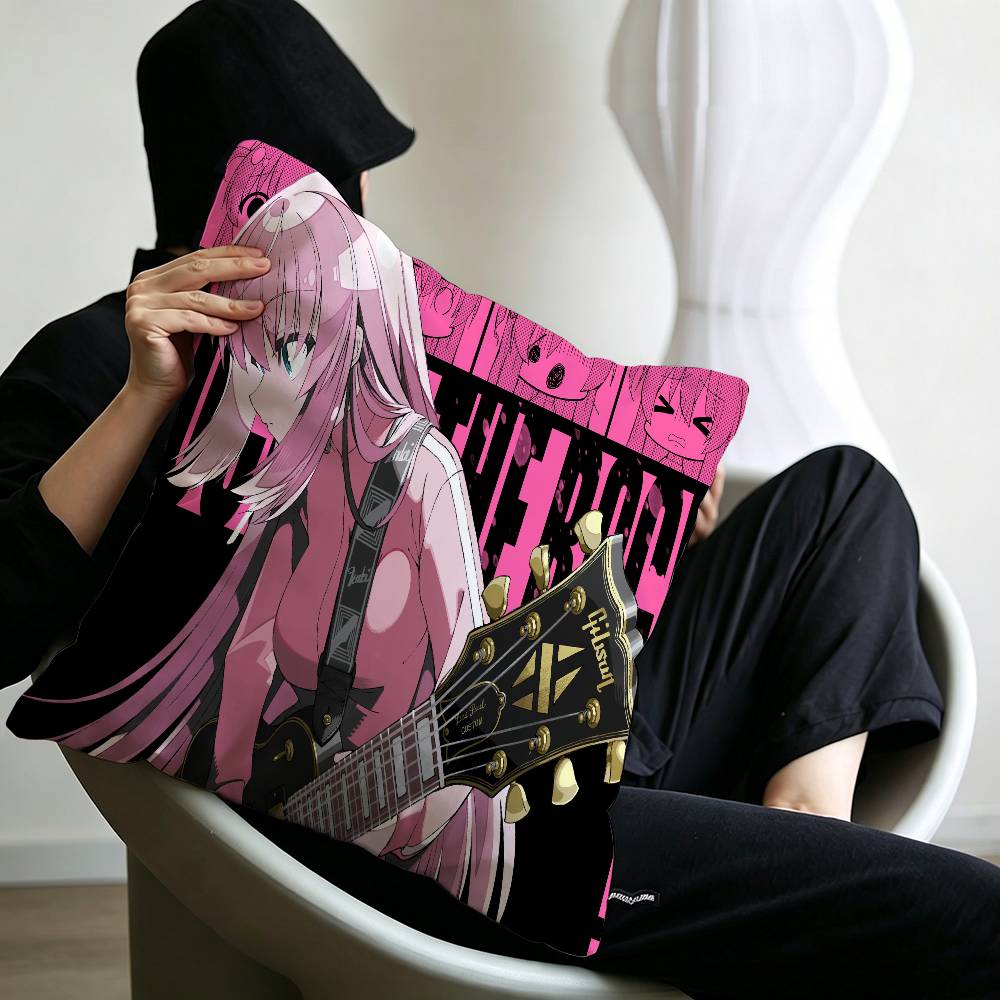 Anime BOCCHI THE ROCK Pillow Cushion Cover Pillowcase Living Room Sofa Home Decor Customized