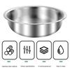 Large Capacity Dough Kneading Basin Stainless Steel Mixing Bowl, Kitchen Prep Bowl for Baking Washing Vegetables, Heavy Duty Home Flat Bottom Soup Pot