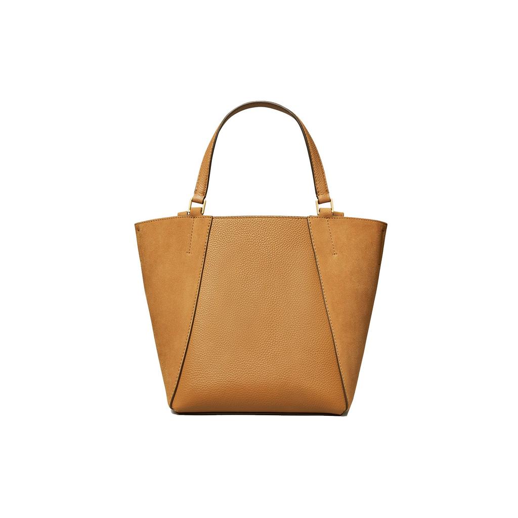 Tory Burch Tb McGraw Tunnelzug Wildleder Eimer-Tote Einkaufs-Crossbody-Handtasche Mittelgroß Damen-Tote Tiramisu-Braun 88135-227