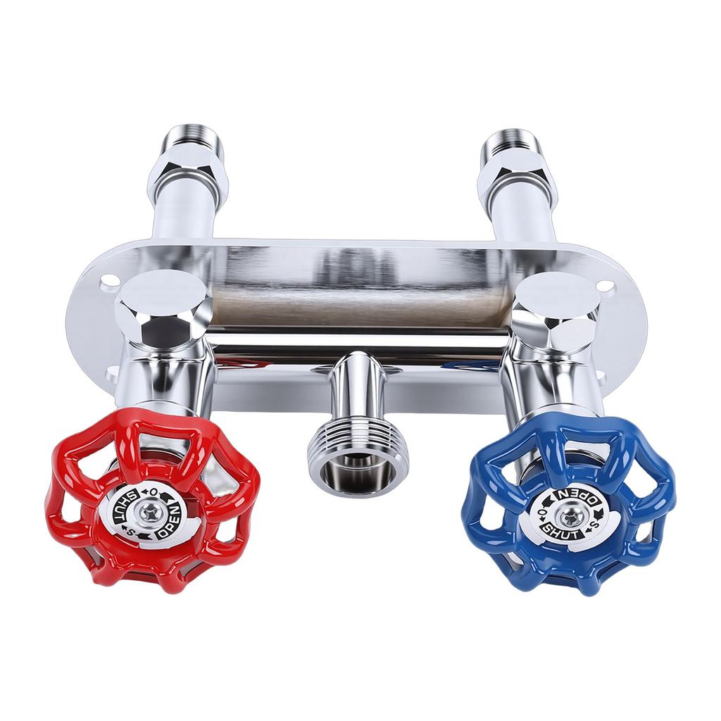 Grifo de Agua Sin Escarcha 3/4 Macho GHT Latón Antihielo Grifo de Agua Caliente Fría para Exteriores