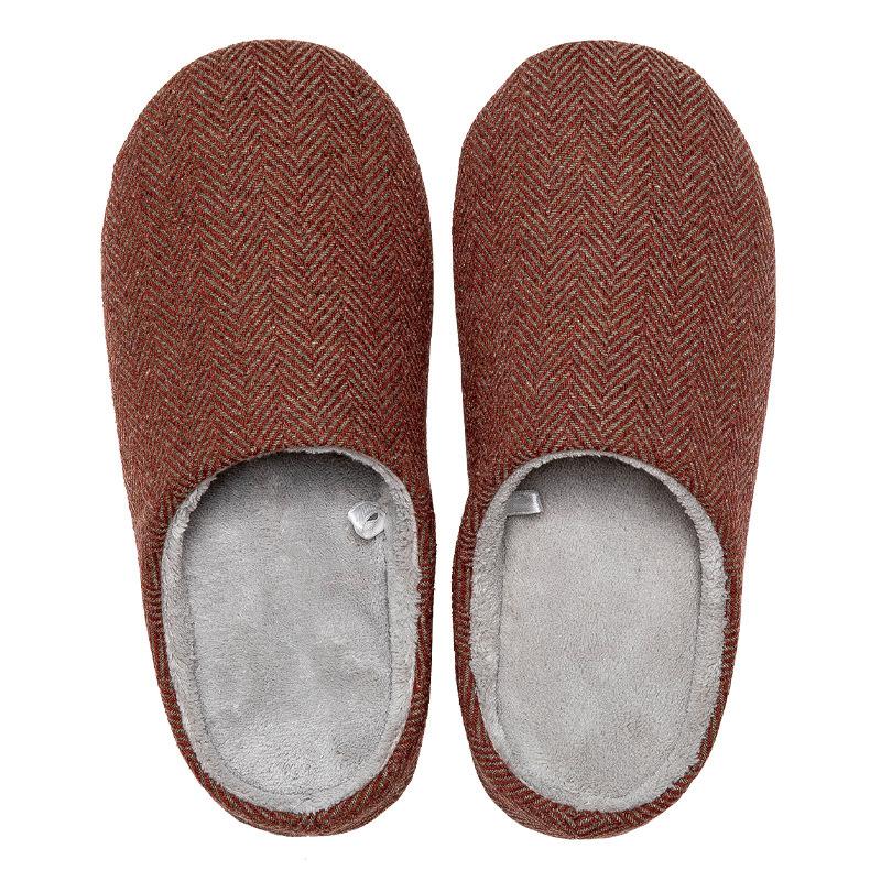 Japanese twill winter non-slip home wood floor soft bottom bedroom men and women couple thick bottom cotton slippers simple
