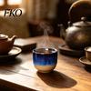 Tazza da Latte Ceramica Fatta a Mano Senza Manico per Bevande Calde Fredde 150ml Gres Rustico Tazza da Caffè Cappuccino Senza Gambo Tè Facile da Pulire Regalo Unico