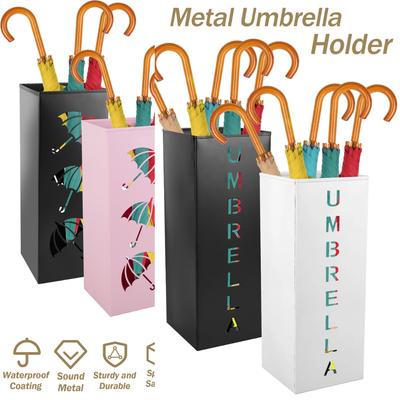 Suporte para Guarda-chuva de Metal NOVO Suporte de Guarda-chuva de Chão Rack Suporte Decorativo para Guarda-chuvas Lixeira Armazenamento Multiuso para Bengalas