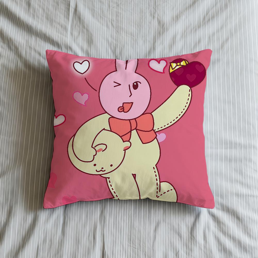 

Rabbit Cushion Pink Cover Soft Case F-Friend Sofa My Living Room Funny Cartoon Home Comfortable Office Decor Protective Pillow 30cmx30cm