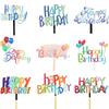 Topper per Torta di Compleanno Acrilico Colorato Stampa Fronte-Retro Decorazioni per Feste di Compleanno Topper per Cupcake per Bambini Adulti