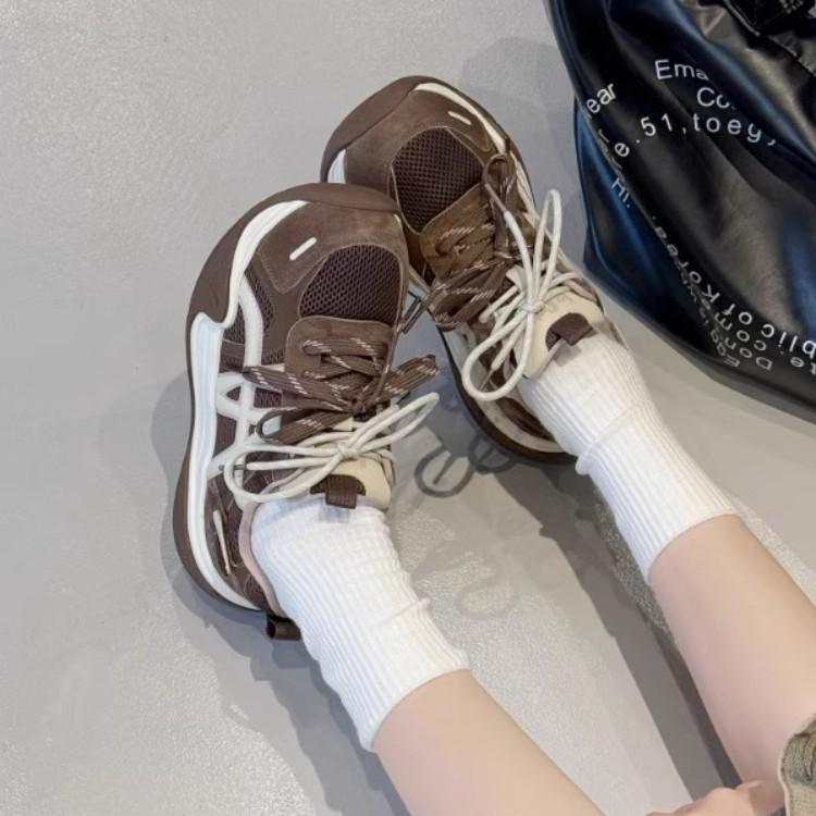 Ugly Cute Thick Sole Height Increase 5cm German Training Shoes Women's 2025 Autumn New Ultra-light Dad Shoes Casual Sports Board Shoes