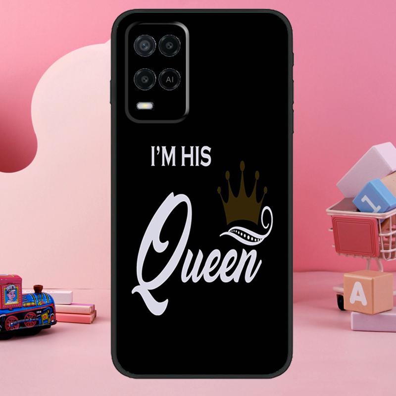 King Queen Couple Lovers Case For Oppo A5 Pro A15 A17 A57 A77 A18 A38 A58 A78 A98 A94 A74 A54 A16 A76 A96 A40 A60 A80