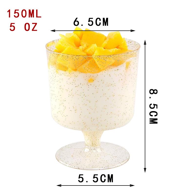 Square Transparent Disposable Dessert Cup - Perfect for Pudding, Jelly, Mousse, and Ice Cream.