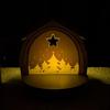 Yousheng Nativity Set Figurine Lighted Jesus Nativity Scene Collection with Manger And Figures for Christmas Indoor Tabletop Decor