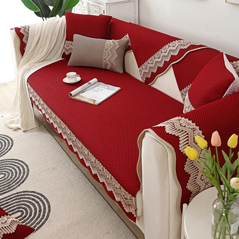 

Кожаный диван, специальный нескользящий коврик, современный вход, стиль люкс, универсальный защитный чехол на четыре сезона, двойной, три, императорская комбинация наложницы 70*70CM