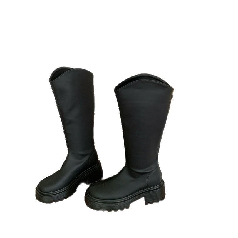 Korean Version of Platform-soled Knight Boots, New Long Boots for Women In Autumn and Winter 2025, Small Men But Knee-high Boots for Women