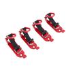 4PCS Shovel Mount for Roof Rack Zinc Alloy Metal Rubber Axe Clamp Mounting Brackets Kit for Trailers Off Road Trucks Red