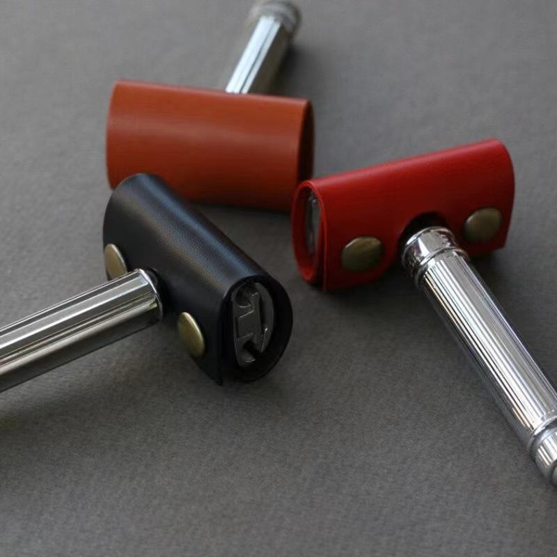 1 szt. Ochraniacz na maszynkę do golenia Maszynka do golenia na żyletki Skórzany ochraniacz Ochraniacz na głowicę tnącą Bez maszynki do golenia 85*45mm