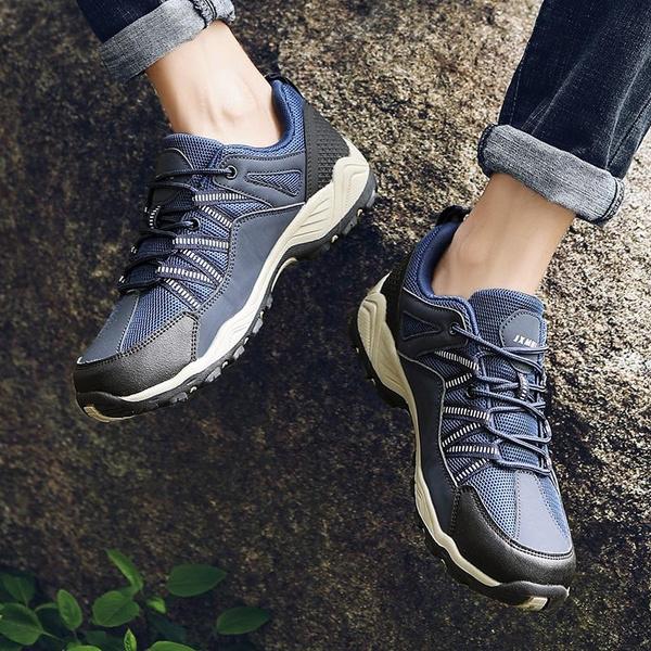 Fashion Hiking Shoes Waterproof Leather Comfortable Outdoor Sports Sneakers for Men Wear Resistant Breathable Running Camping Shoes