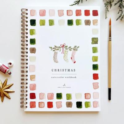 Yousheng Watercolor Workbook for Beginners 12 Colors Watercolor Paint Set Garden Christmas Autumn Winter Watercolor Book for Kids Adults Teens