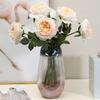 Real Touch Artificial Rose Flower 24.8" Long Stem Fake Rose Flower Realistic Big Bloom Rose Bouquet for Wedding Party Floral Arrangement Vase Decor