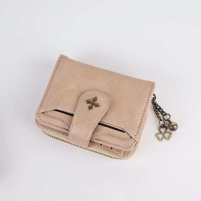 Women's short European and American fashi buckle wallet zipper coin purse