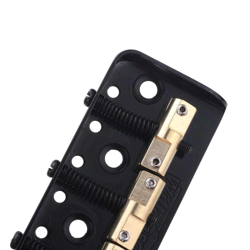 Wilkinson WTBS Short Brass Compensated 3 Saddle Telecaster Bridge for Humbucker Tele Style or Vintage Electric Black Guitar,