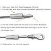 A03E-2Pcs Marine Grade 316 Stainless Steel Swageless Eye Terminal Wire Cable Rope Diy Fitting Rigging Hardware Balustrade Kit
