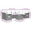 VidaXL Salon de Jardin avec Coussins 8 pcs, Canapés de Terrasse, Ensemble de Meubles de Patio, Mobilier d'Extérieur, Noir 3219935
